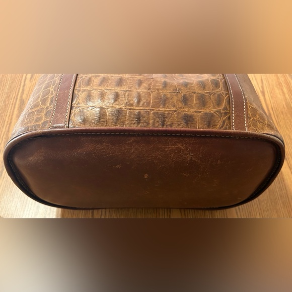 Brahmin Convertible Croc Embossed Tote/Bucket Bag - Vintage - Picture 8 of 12